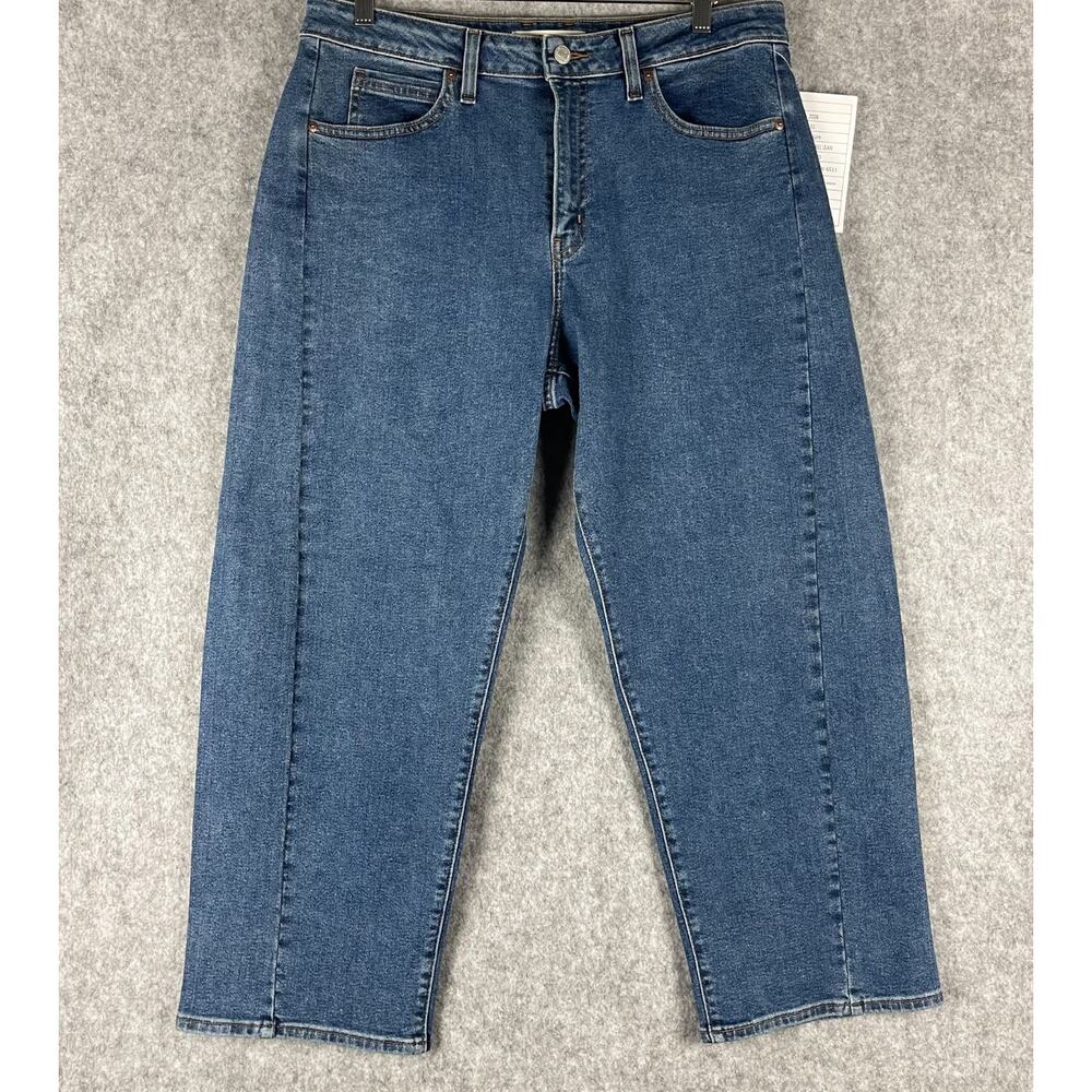 Levis Vintage Barrel Jean Womens 12M Medium Wash Cropped High Rise NEW SAMPLE